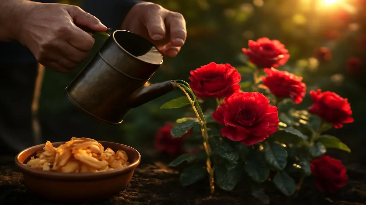 Eau de cuisson des pommes de terre sur les rosiers ? L'astuce qui étonne les jardiniers.