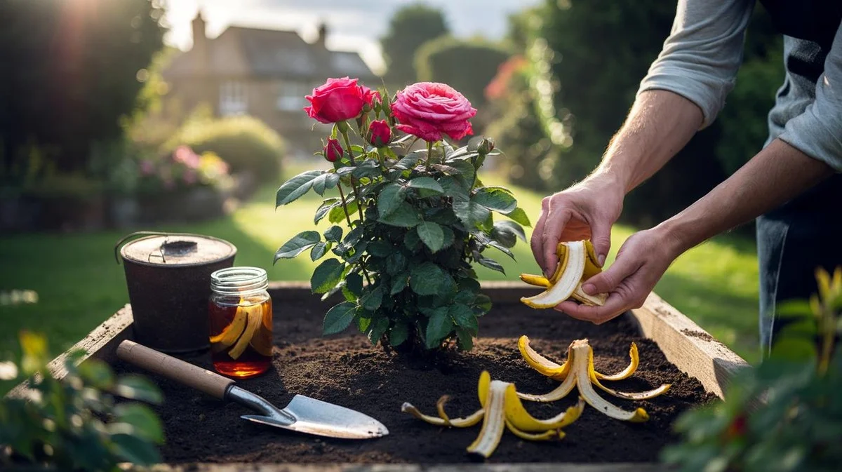 Des peaux de bananes enterrées près des rosiers ? Pourquoi les jardiniers expérimentés le font.